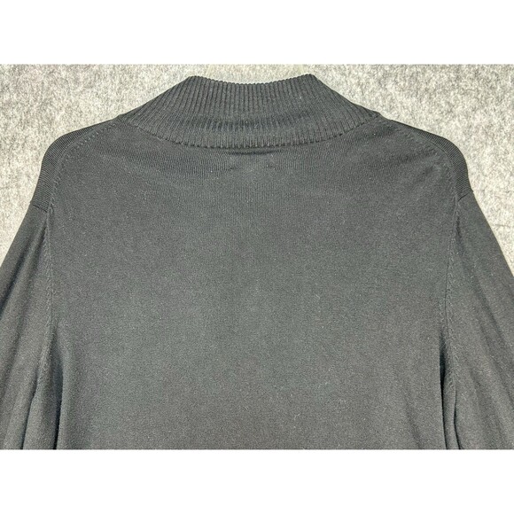 Croft & Barrow Men's Black Knitted Long Sleeve 1/4 Zip Pullover Sweater Sz XL - Picture 5 of 10